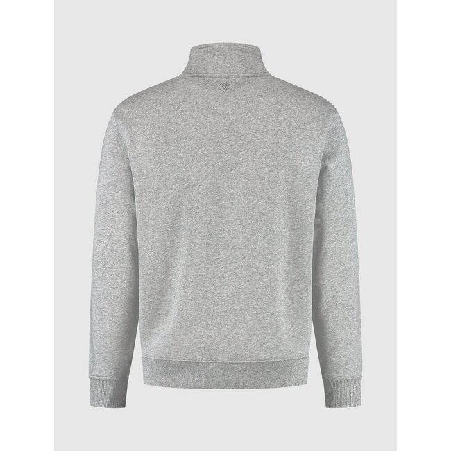 PURE PATH SIDELINE WORDMARK HALFZIP SWEATER GREY