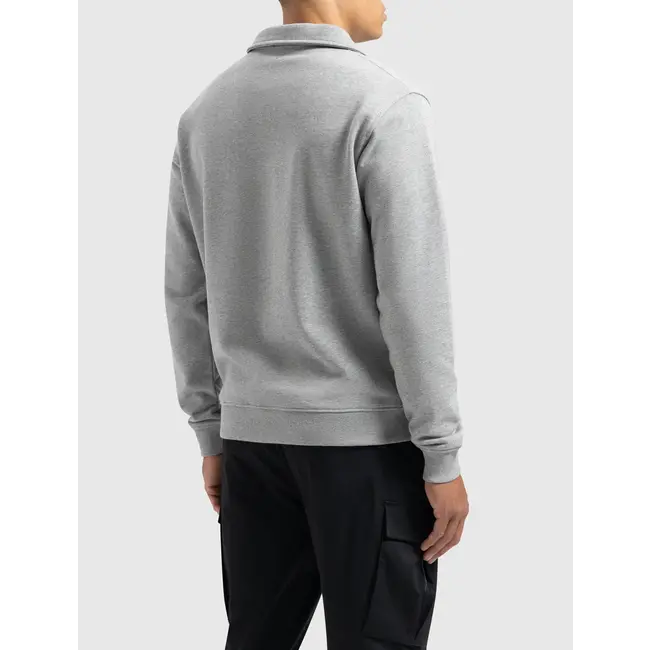 PURE PATH SIDELINE WORDMARK HALFZIP SWEATER GREY