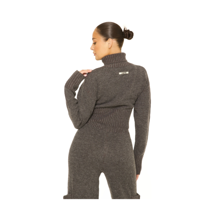 L.A Sisters KNITTED CARGO CO-ORD GREY