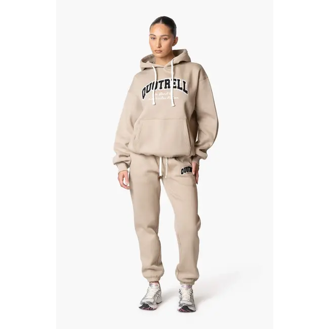 Quotrell UNIVERSITY SET TAUPE-WHITE