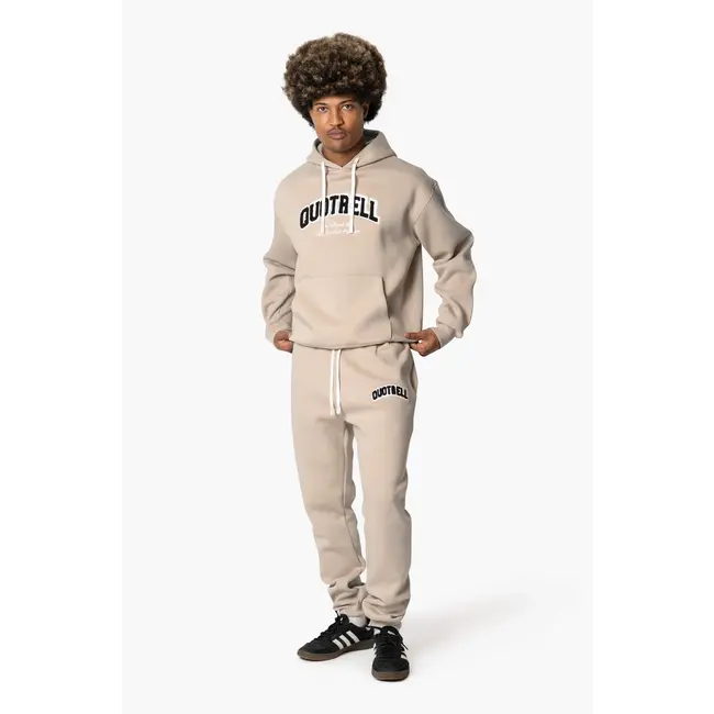 Quotrell UNIVERSITY SET TAUPE-WHITE