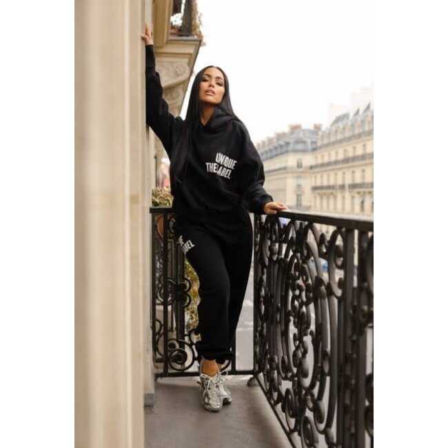 Unique the Label ELYANA PRINT JOGGER DEEP BLACK