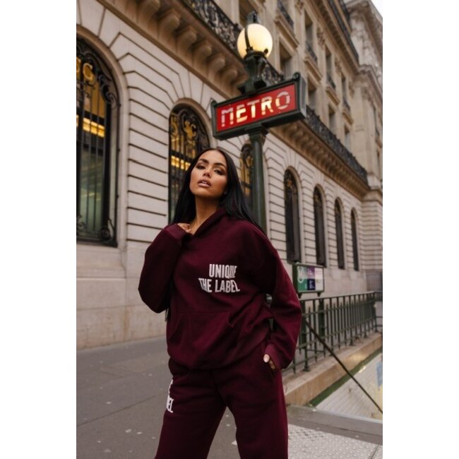 Unique the Label ELYANA PRINT JOGGER DEEP CHERRY