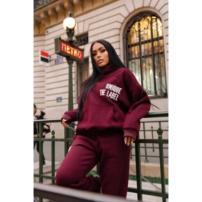 Unique the Label ELYANA PRINT JOGGER DEEP CHERRY