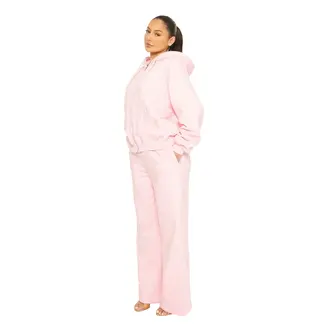 L.A Sisters ESSENTIAL STRAIGHT LEG SWEATSPANTS PINK