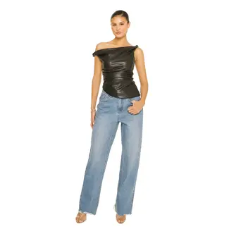 L.A Sisters CLASSIC STRAIGHT LEG JEANS LIGHT BLUE