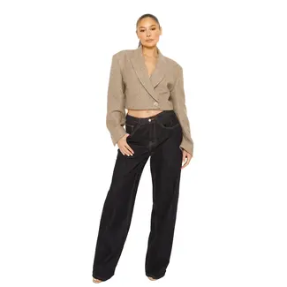 L.A Sisters CLASSIC STRAIGHT LEG JEANS DARK BLUE
