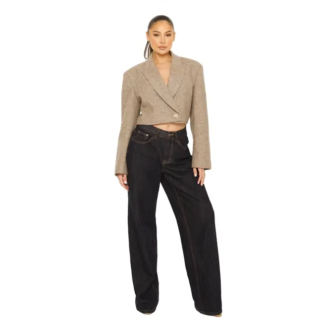 L.A Sisters CLASSIC STRAIGHT LEG JEANS DARK BLUE