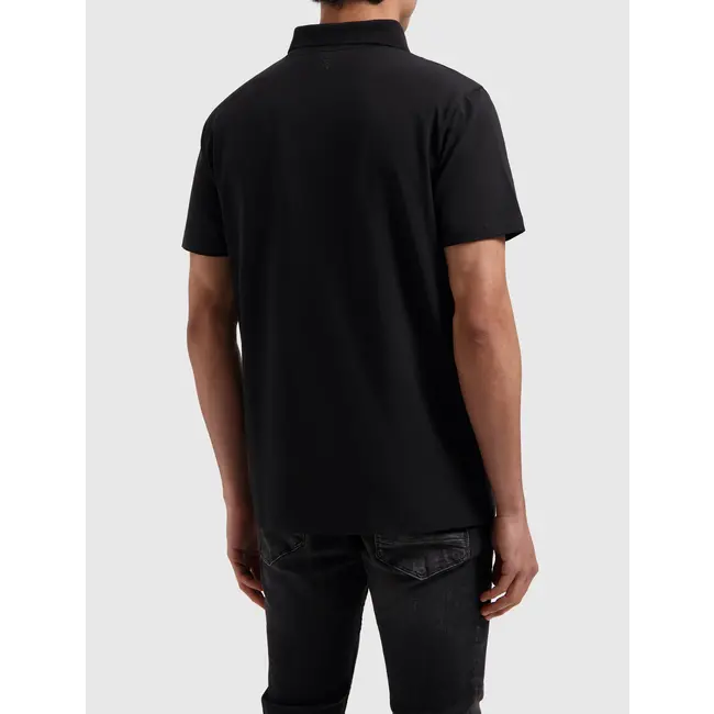 PURE PATH ESSENTIAL WORDMARK POLO BLACK