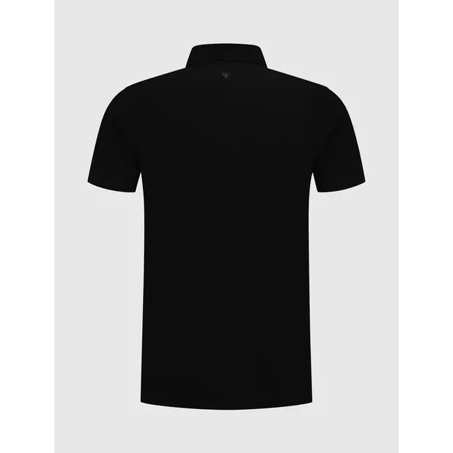 PURE PATH ESSENTIAL WORDMARK POLO BLACK