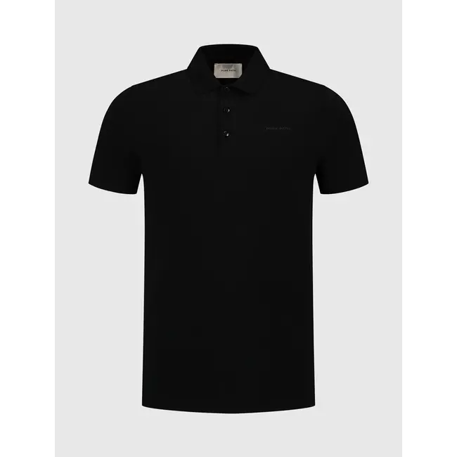 PURE PATH ESSENTIAL WORDMARK POLO BLACK