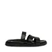 STEVE MADDEN MISSILE SANDAL BLK ACTION LEATHER