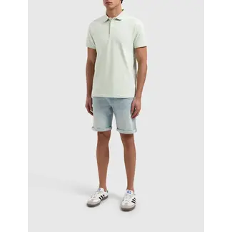 PURE PATH ESSENTIAL WORDMARK POLO LIGHT GREEN