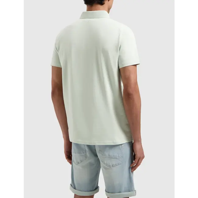 PURE PATH ESSENTIAL WORDMARK POLO LIGHT GREEN
