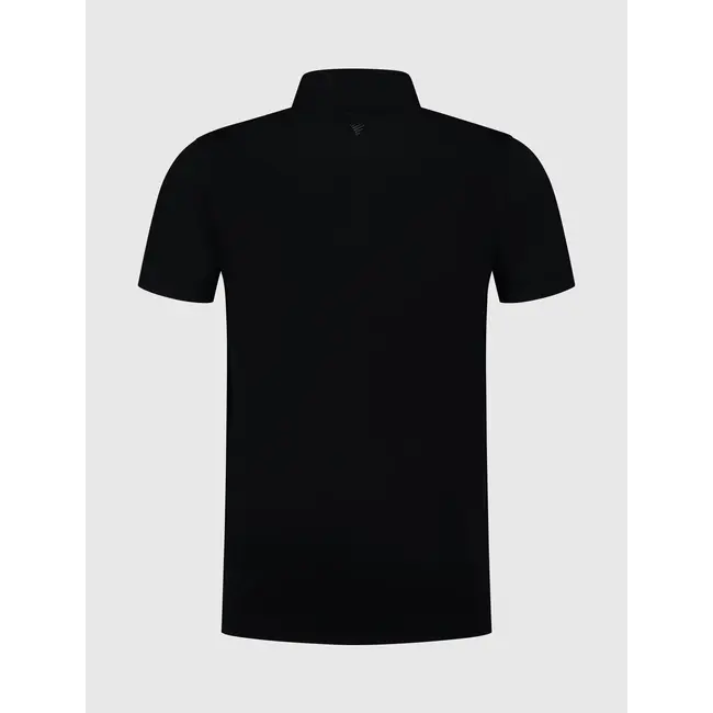 PURE PATH HALF-ZIP KNITWEAR POLO BLACK