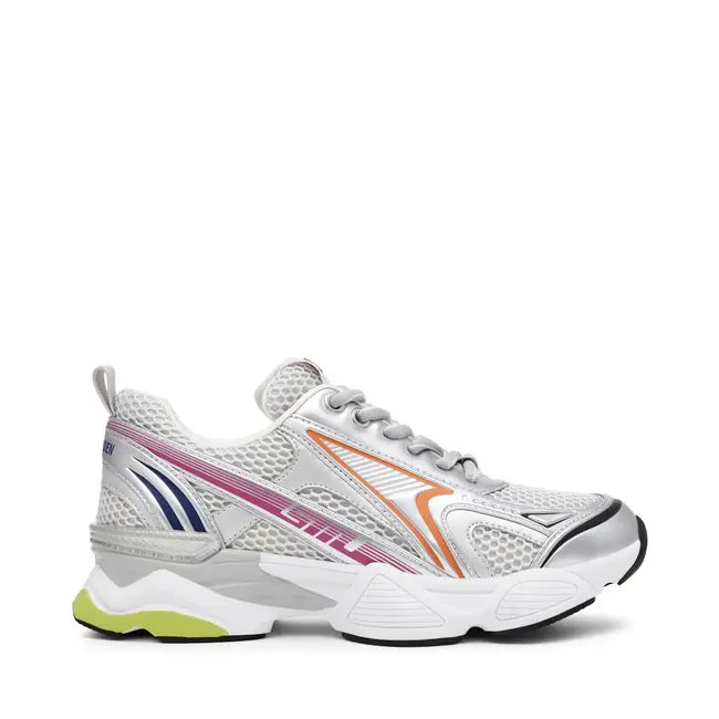 STEVE MADDEN SPEEDSTER-E SNEAKER SILVER MULTI