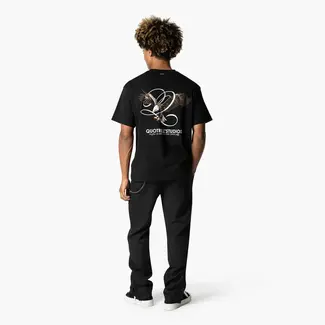 Quotrell RAPTOR TEE BLACK/WHITE