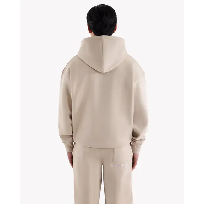 SAINT BLANC TOP STITCH HOODIE FEATHER GREY