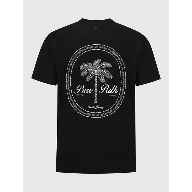 PURE PATH STITCHED PARADISE T-SHIRT BLACK