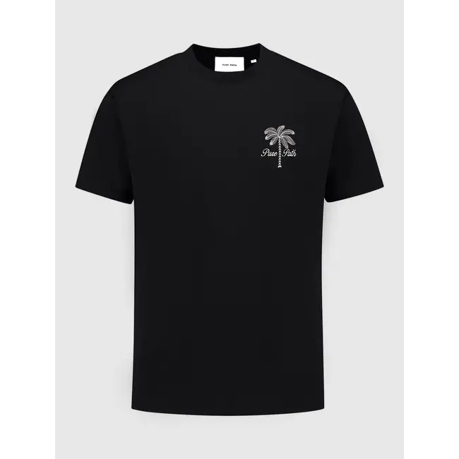 PURE PATH STITCHED PARADISE T-SHIRT BLACK
