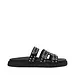 STEVE MADDEN MISSILE-S SANDAL BLACK WITH STUDS