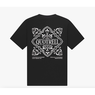 Quotrell COASTAL TEE BLACK/WHITE