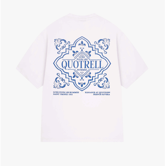 Quotrell COASTAL TEE WHITE/BLUE