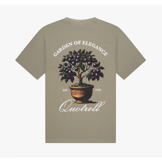 Quotrell DAMSON TEE FADED OLIVE/WHITE