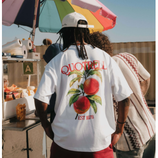 Quotrell PEACHES TEE WHITE/BLACK