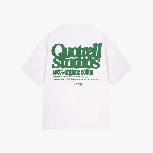 Quotrell PUFF STUDIOS TEE WHITE/GREEN