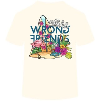 WRONG FRIENDS ALOHA T-SHIRT COCONUT WHITE