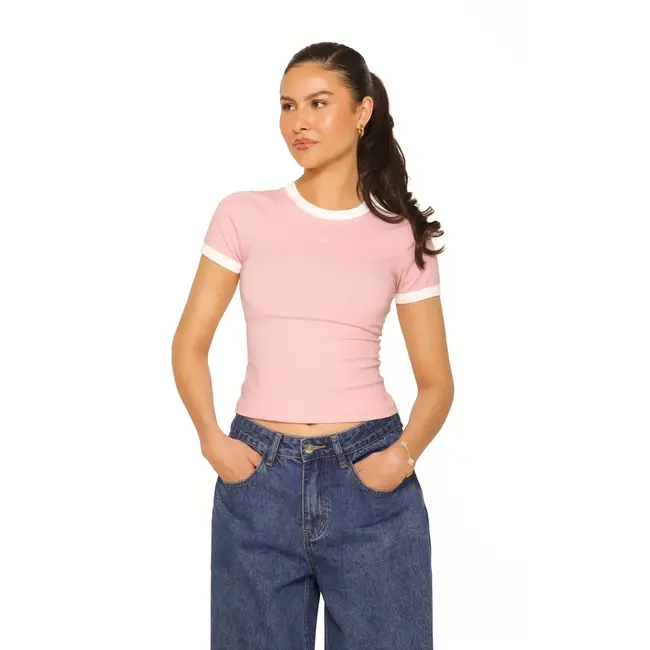 L.A Sisters TENNIS LOGO TOP PINK