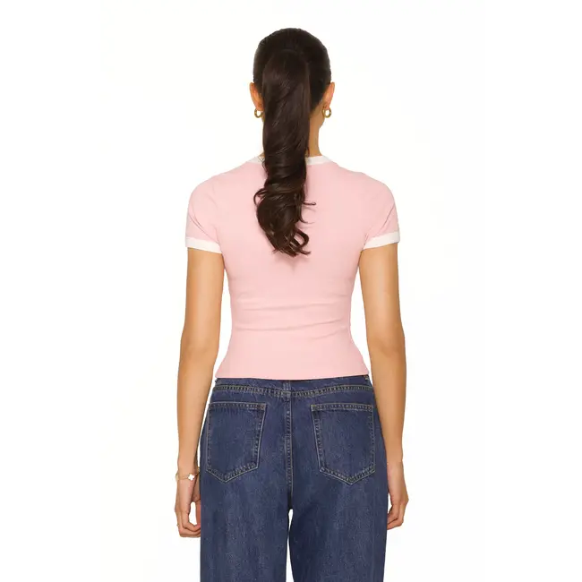 L.A Sisters TENNIS LOGO TOP PINK