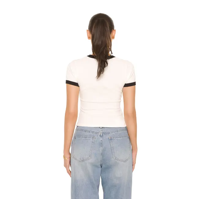 L.A Sisters TENNIS LOGO TOP WHITE