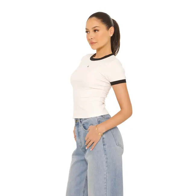 L.A Sisters TENNIS LOGO TOP WHITE