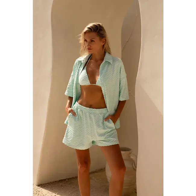 THE LOLA CLUB INDY BLOUSE AQUA