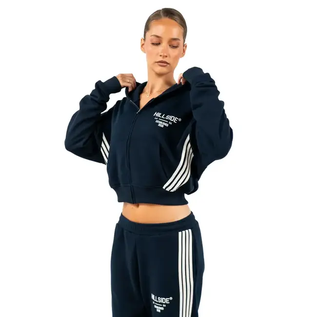 HILLSIDE STRIPE TRACK VEST NAVY BLUE