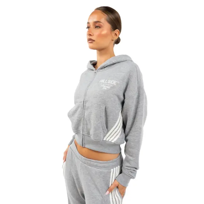 HILLSIDE STRIPE TRACK VEST GREY MELANGE