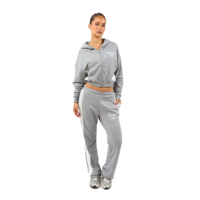 HILLSIDE STRIPE TRACK VEST GREY MELANGE