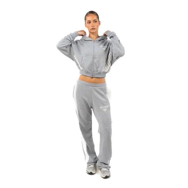 HILLSIDE STRIPE TRACK VEST GREY MELANGE