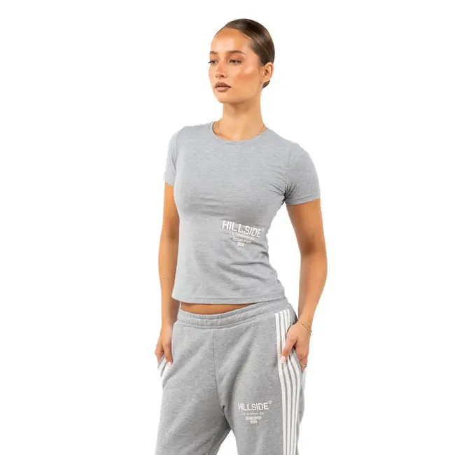 HILLSIDE STRIPE T-SHIRT GREY MELANGE