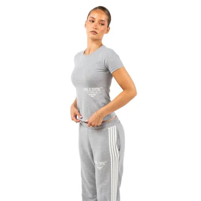 HILLSIDE STRIPE T-SHIRT GREY MELANGE