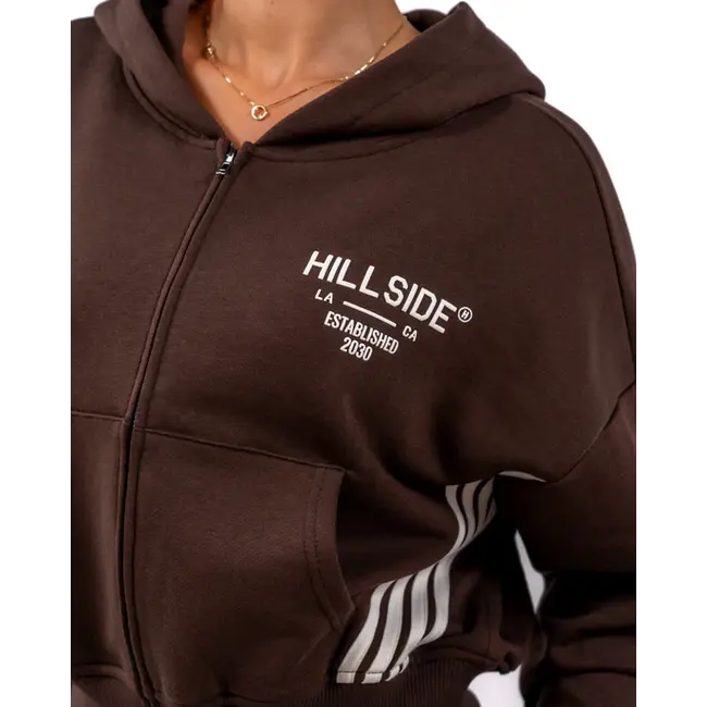 HILLSIDE STRIPE TRACK VEST BROWN