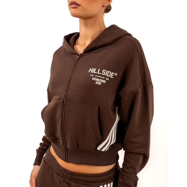 HILLSIDE STRIPE TRACK VEST BROWN