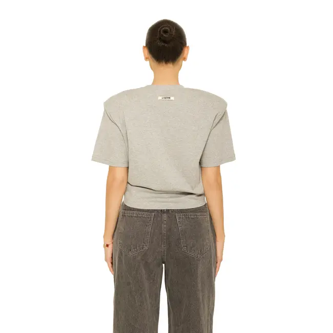 L.A Sisters OVERSIZED KNOT TEE GREY