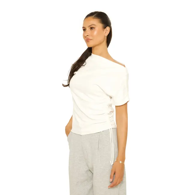 L.A Sisters OFF-SHOULDER STRING TOP WHITE