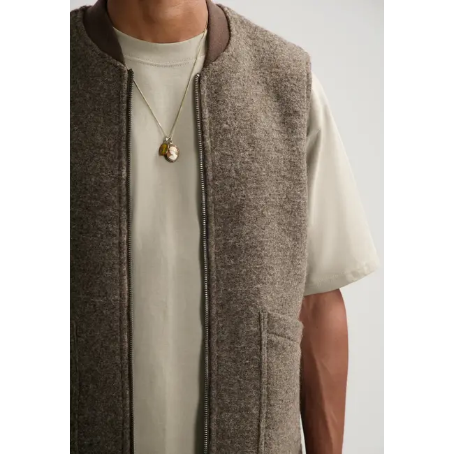 Dstrezzed NILS GILET VINTAGE KHAKI