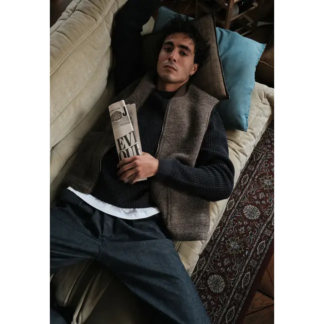 Dstrezzed NILS GILET VINTAGE KHAKI