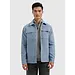 PURE PATH FLANNEL OVERSHIRT MID BLUE
