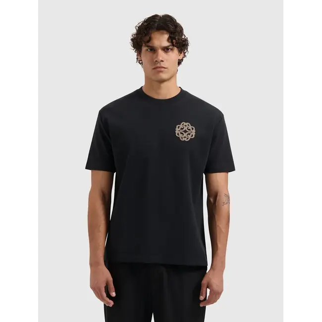 PURE PATH EMBLEM LOGO T-SHIRT BLACK
